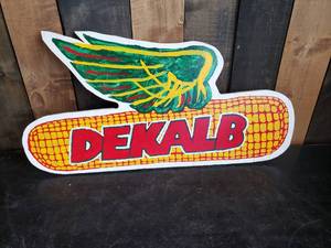 lot 69 image: Vintage Handmadepainted Dekalb Sign