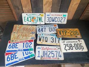 lot 70 image: Vintage License Plates Various Years and States