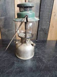 lot 89 image: Very Collectible Coleman 242B Vintage Lantern with Original Globe