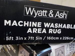 lot 26 image: Wyatt and Ash Washable 5 ft 3 x 7 ...