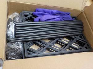 lot 46 image: 6 Panel Decorative Garden Fence wit...