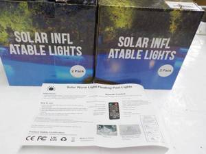 lot 55 image: 2 Solar Warm Light  Floating Pool L...