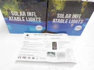 lot 58 image: 2 Solar Warm Light  Floating Pool L...