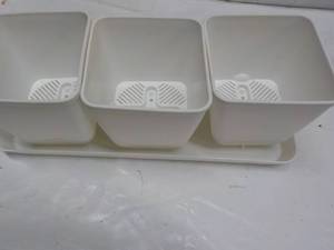 lot 77 image: 3 Planters with Tray 4 x 4 each...