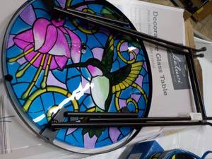 lot 78 image: Belavi Decorative Glass Table - mig...
