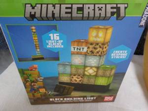 lot 104 image: Minecraft 16 pc Block Building Ligh...