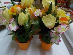 lot 139 image: 2 Artificial Flower Arrangements...