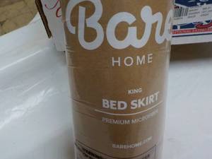 lot 145 image: Barehome King Size Brown Bedskirt...