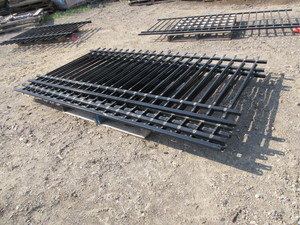 lot 109 image: STEEL, ORNAMENTAL FENCE PANELS - NEW- NEVER INSTALLED