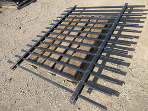 lot 111 image: STEEL ORNAMENTAL FENCE PANEL - NEW - NEVER INSTALLED