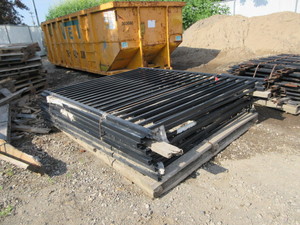 lot 113 image: STEEL ORNAMENTAL FENCE PANELS -  NEW- NEVER INSTALLED