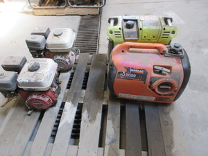 lot 128 image: PALLET OF GENERATORS AND MOTORS  FOR PARTS