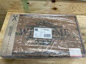 lot 166 image: Lot of 4 - StyleWell Welcome Coir Door Mats 18 x 30
