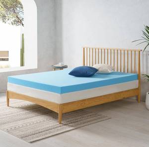 lot 167 image: ZINUS 4 Inch Green Tea Cooling Gel Memory Foam King Size Mattress Topper