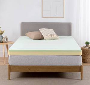 lot 45 image: ZINUS 3 Inch Green Tea Memory Foam Mattress Topper