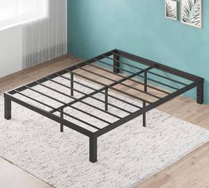 lot 14 image: Zinus Quick Lock 14 Inch Metal Platform Bed Frame Queen