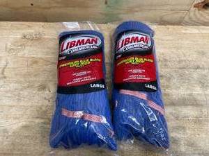 lot 171 image: Lot of 2 - Libman Commercial Wet Mop Head, Blue Blend, Large
