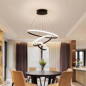 lot 114 image: Led 3 Ring Pendant Chandelier