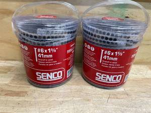 lot 120 image: Lot of 2 - Senco 06A162P Duraspin# 6 by 1-58 Drywall to Wood Collated Screw (1000 Screws)