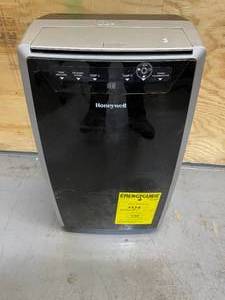 lot 122 image: Honeywell MN12CES Portable Air Conditioner, 12,000 BTU Cooling, with Dehumidifier & Fan (Black-Silver) (Not Working)