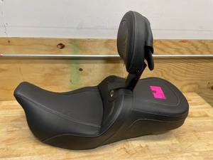 lot 196 image: Saddlemen Road Sofa Seat wBackrest - 808-07B-185BR for 2008-2025 Harley-Davidson Touring Motorcycles