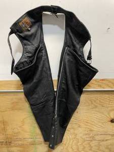 lot 127 image: First Manufacturing Co. Black Rally Chaps - FMM835CC-BLK-XXL