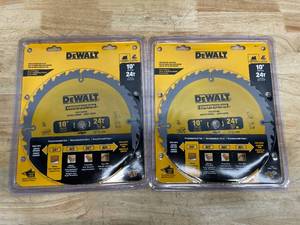 lot 130 image: Lot of 2 -DeWALT DW3112 Saw Blade, 10 in Dia, 58 in Arbor, 24-Teeth, Carbide Cutting Edge (07102512)