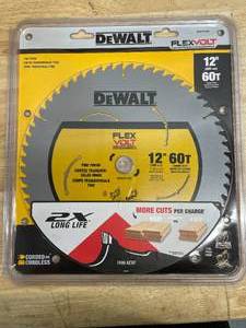 lot 22 image: DEWALT FLEXVOLT 12 In. 60T Miter Saw Blade DWAFV31260 (07102522.58)