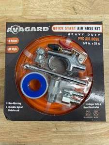 lot 24 image: Avagard 38 PVC Air Hose with Brass 14 NPT Industrial Fitting, 25 (0710256)