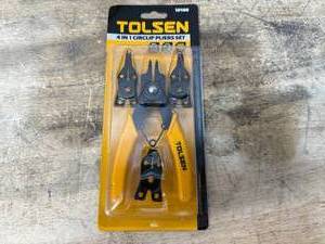 lot 65 image: TOLSEN 4 In 1 Circlip Pliers Set (0710253.75)