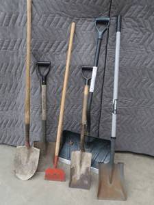 lot 134 image: SHOVELS AND MORE SHOVELS AND A PICK