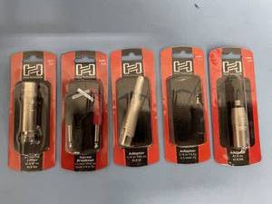 lot 29 image: Lot of 5 New Miscellaneous Hosa Pro Audio Adapters  Adaptors - 14 , XLR , Stereo 3.5mm and RCA