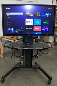 lot 37 image: 55 Dell C5522QT Flat Panel Monitor on Chief, Heavy Duty Rolling Cart