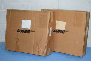 lot 62 image: PAIR of NEW Lowell Center-Mount Network Rack Shelf Units - Model CMS-220