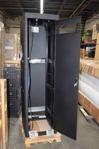 lot 63 image: Middle Atlantic MRK-4426-AV MRK-Series 19 Configured Audio Video Rack Cabinet Enclosure with Side Panels and - MSRP $4,000