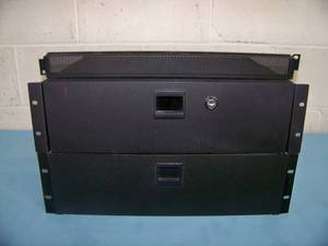 lot 78 image: (2) 2RU Drawers for AV Rack and (1) 1RU Dust Guard