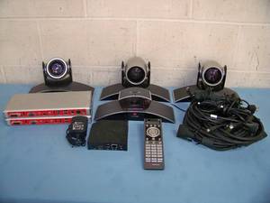 lot 124 image: (3) Polycom Cameras and Video Conferencing Accessories