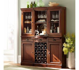 lot 11 image: Pottery Barn Modular Wine Cabinet