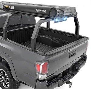lot 37 image: Bed Rack Overland Racks Truck Cargo Carrier with 2 LED Light Bar Compatible for Toyota Tacoma - Toyota Tundra - Jeep Gladiator JT, 500 LBS Ladder Rack Cross Bars