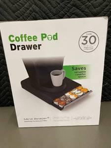 lot 7 image: Mind Reader Coffee Pod Drawer for 30 K-Cup and Verismo Single Serve Coffee Pods