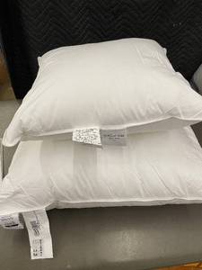 lot 25 image: Pair of Euro Down Alternative Throw Pillows one 20 X 20 and one 26 X 26