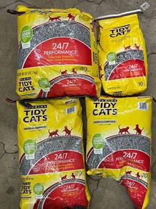 lot 29 image: Bulk Set of 4 Bags of Tidy Cats Non-Clumping Cat Litter