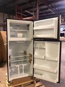 lot 2 image: Vissani 18 cu. ft. Top Freezer Refrigerator in Stainless Steel Look Slight Damage Customer Returns see Pictures