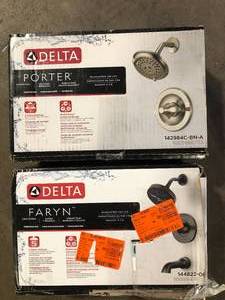 lot 12 image: Lot of Assorted Delta Faucets Various Models and Conditions    Customer Returns see Pictures