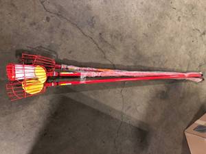 lot 56 image: Lot of Corona 12 ft. L Reach Extendable Aluminum Handle Fruit Picker  Customer Returns see Pictures