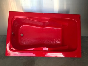 lot 2 image: &nbspSplendor Acrylic 5 feet Freestanding Bathtub in red