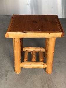 lot 9 image: Log End Table