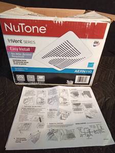 lot 49 image: New Nutone white bathroom ceiling fan