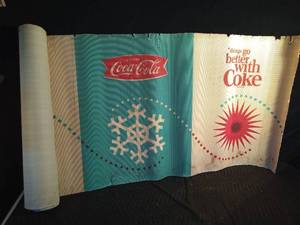 lot 41 image: Vintage19501960 Coca-Cola corrugated cardboard sign