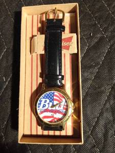 lot 75 image: Bud king of beers with the American flag background watch